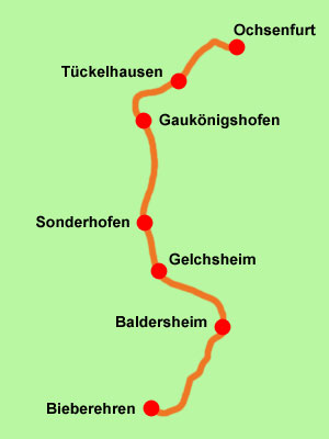 Radkarte Gaubahnradweg